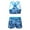 A Blue, variant on TiaoBug Kids Girls Two Pieces Swimsuits Y-Shaped Back Tank Top with Boyshorts