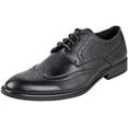 thumbnail image 1 of Urban Fox Men's Ethan Oxford Dress Shoes For Men | Formal | Lace-Up | Classic Design | Wingtip | Mens Dress Shoes Black/Black 7, 1 of 7
