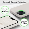 thumbnail image 6 of for iPhone 14 Phone Case,[Military Shockproof Protection] Liquid Silicone Case with [Soft Anti-Scratch Microfiber Lining] Camera & Screen Protection 6.1 inch Slim Thin Cover（Stone, 6 of 7