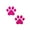 Hot Pink Paw Dog, variant on FINCIBO 3" x 3" Vinyl Decor Decal Sticker Removable For Notebook, Ipad, Car - Set of 2 White Paw Dog