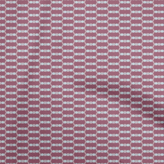 oneOone Cotton Poplin Twill Pink Fabric Geometric Craft Projects Decor Fabric Printed By The Yard 56 Inch Wide