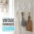 thumbnail image 2 of Comfify Pure White Cast Iron Wall Hooks Set of 3, 7.08 x 3.22 x 1.65 in Decorative Wall Mounted Hooks, 2 of 8