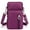 Purplish Red, variant on Women Small Crossbody Bags Nylon Over Shoulder Purses Zipper Closure Travel Purse Roomy Design for Phone and Essentials with Adjustable Strap