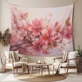 thumbnail image 2 of Flower Painted, Abstract Blush Pink Watercolor Tapestry for Bedroom Wall Hanging Tapestry, Ceiling Backdrop Tapestries Poster Blanket Wall Decor for Teens Room Living Room Dorm 59" x 79", 2 of 8