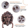 thumbnail image 3 of OULII 5Pcs Vintage Lion Head Pull Handles Zinc Alloy Dark Brown Decorative Door Rings, 3 of 8