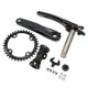 thumbnail image 2 of Juego de bielas para bicicleta de montaña, juego de brazos de manivela integrados huecos de 170mm con soporte inferior, plato único de dientes anchos y estrechos de 36T, color negro, 2 of 14
