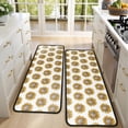 thumbnail image 4 of Kitchen Rugs Sets Of 2,White Sunflower Pattern Anti Fatigue Kitchen Mat Rugs Non Slip Washable,Decorative Kitchen Floor Mats for Kitchen,Sink,Laundry,17"x47"+17"x47", 4 of 5