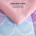 thumbnail image 4 of Sleep Zone Full/Queen Kids Bedding Comforter Set, 7 Piece Girl Cute Durable Children Bed in a Bag, Mermaid Shimmer, 4 of 8