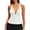 White, variant on Halter Neck Trendy Suspender Tank Top Slim Fit Lightweight Breathable Stretch Fabric Adjustable Straps Sleek Silhouette For Night Out Beach And Everyday Street Style, Cami Top Black M