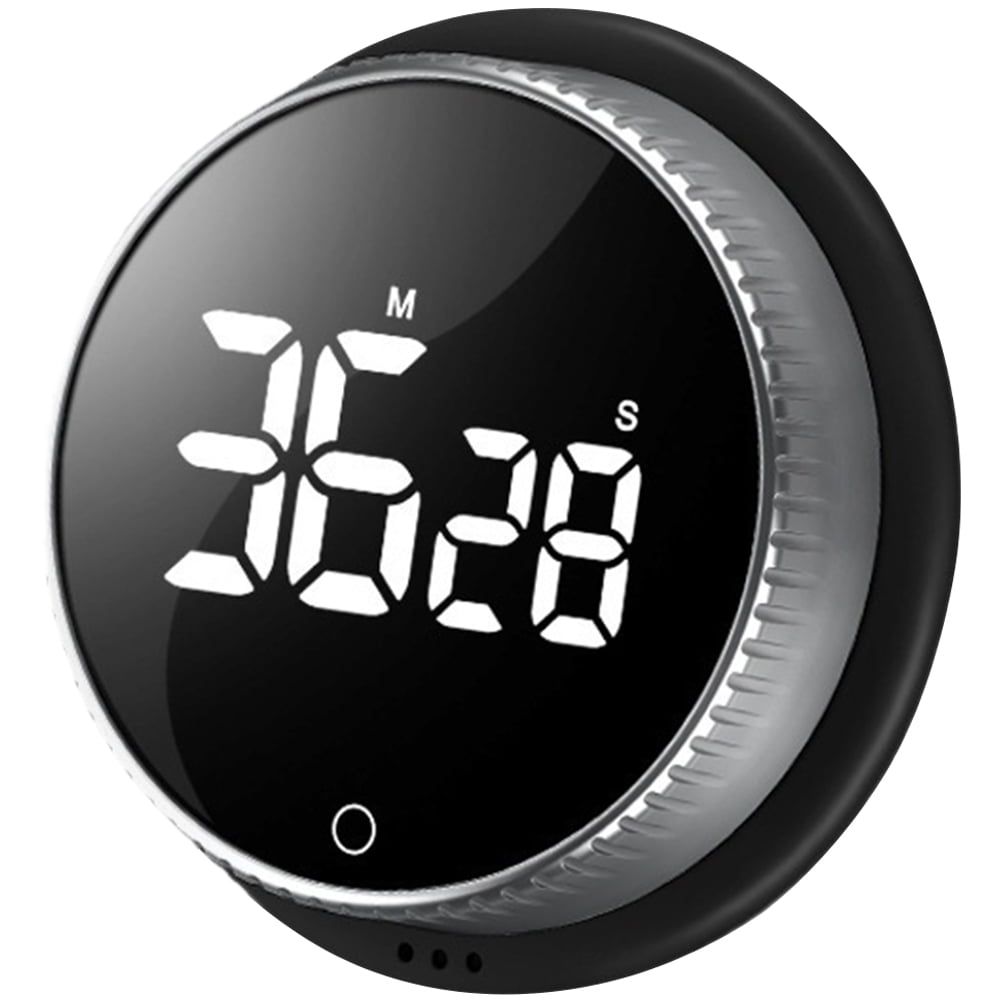 Miangastore Affichage Numérique Minuterie Rotative Noir 1Ensemble
