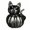 Short, variant on Pre-Lit Pumpkin Cats, Halloween LED Pumpkin Cat Decorations, Black Resin Pumpkin Cats with Spooky Light Up Eyes,Halloween Decorations Indoor-Perfect Halloween Gift(Tall)