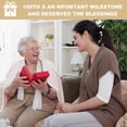thumbnail image 4 of LHSHID 100th Birthday Gifts for Women 100th Birthday Decorations Gifts for 100th Birthday Happy 100th Birthday Gifts Best 100th Birthday Gift Ideas 100 Year Old Gifts for Mom Grandma Blanket 50x60in, 4 of 6
