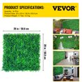 thumbnail image 4 of VEVORbrand 14 PCS 20"x20" Artificial Boxwood Hedge Panels, 400 Stiches per Panel Boxwood Hedge Wall Panels, PE Artificial Grass Backdrop Wall 1.6", Privacy Screen for Decoration of Outdoor, Indoor, 4 of 10
