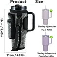 thumbnail image 7 of Bling Water Bottle Holder with Adjustable Strap & Straw Cover for Cup 40 oz Tumbler with Handle, Water Bottle Carrier Bag with Phone Pocket & Carabiner for Cup Accessories, 7 of 7