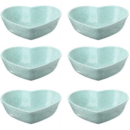 

6 Pack Porcelain Sauce Dish Heart-shaped Dip Bowls Ceramic Ring Dishes Candle Tray Seasoning Dishes Appetizer Plates