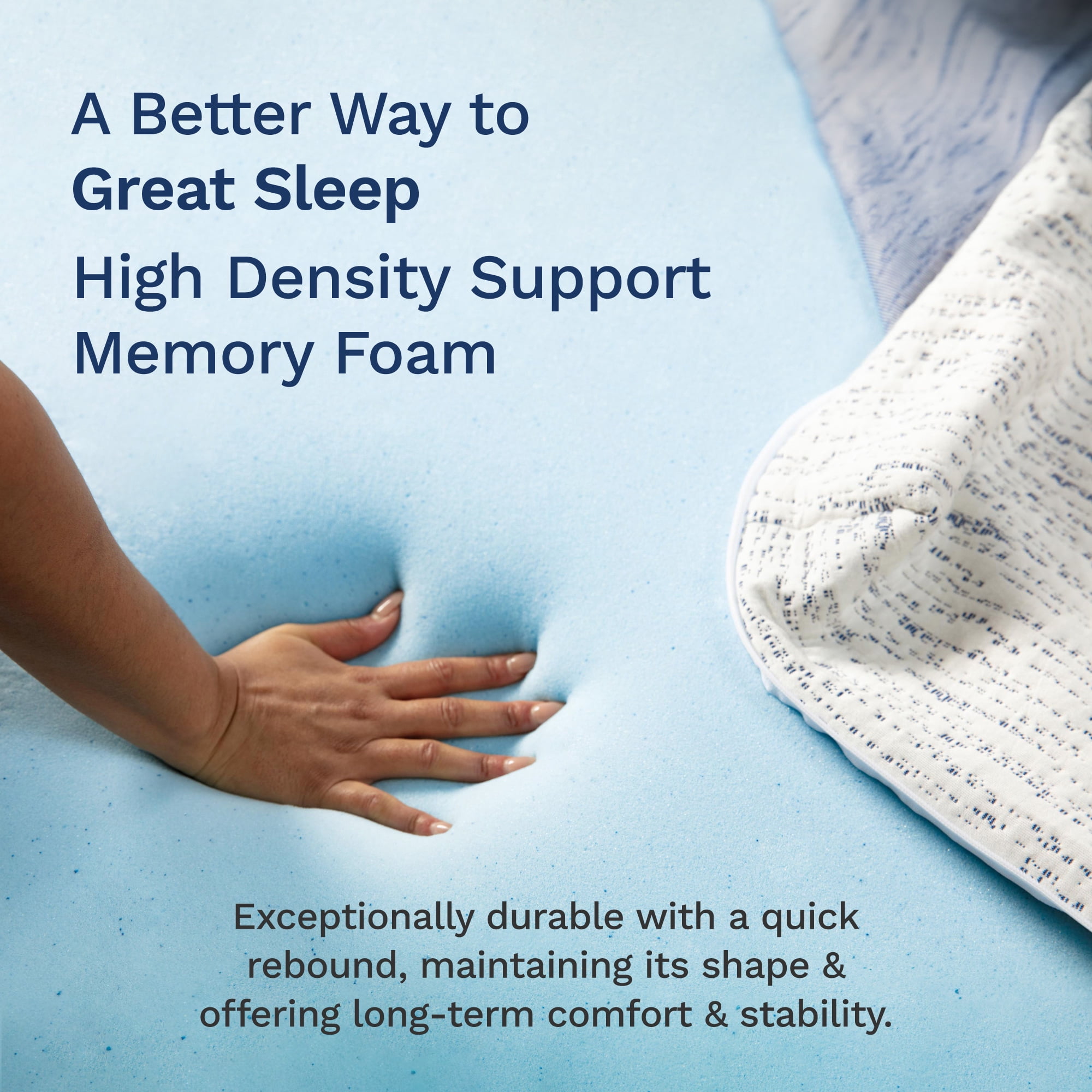 Viscosoft Restore HD Select High Density Memory Foam Mattress Topper, Twin XL, 3 Inch