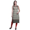 thumbnail image 1 of Bimba Tuniques Droites pour Femmes Imprimées Sans Manches Kurti Décontractée Robe Petite, 1 of 5