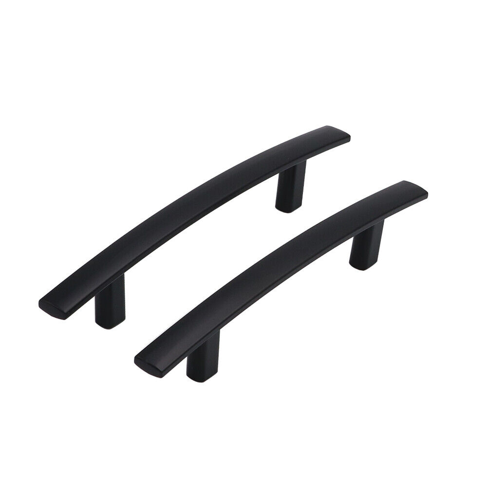 UMMH Black Curved Handles Kitchen Drawer Pulls Modern