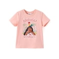 thumbnail image 1 of Camiseta Disney Princess Moana para cumpleañeros para niña de 2 a 9 años, color rosa, 1 of 7