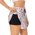 thumbnail image 2 of Disketp Cute Rabbit Print Women's Shorts Workout Shorts for Athletic Gym Running Shorts with Phone Pockets, 2 of 8
