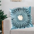 thumbnail image 3 of Funda de almohada Zulema Girasol 3D Bordada para sofá cama Azul claro 45x45 cm, 3 of 8