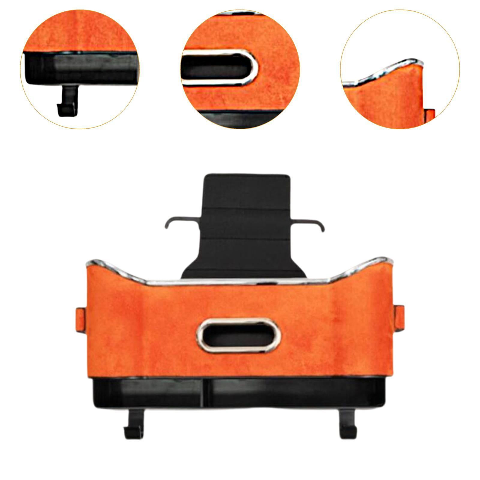 Tongina Car Rear Seat Storage Box Cup Holder Sturdy 13.3x3x6.6inch Car Travel Accessories Versatile for Kids Adults Tissue Box Cover Orange