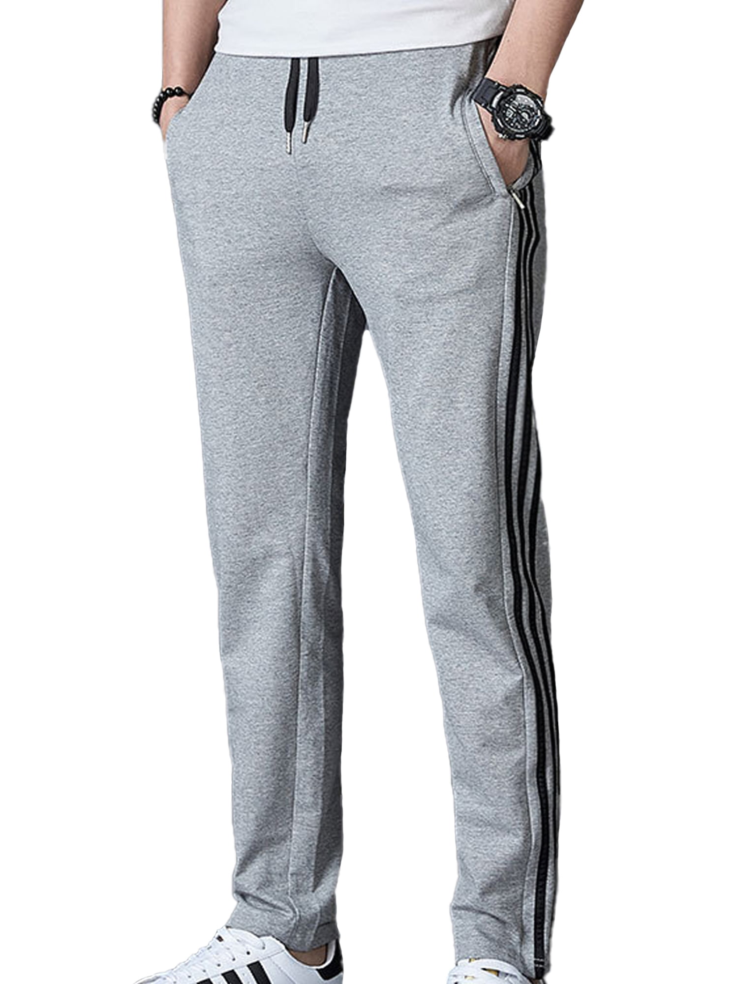 UKAP - Mens Big & Tall Striped Lightweight Sweatpants Hip Hop Pants ...