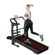 Giftesty 1100W Folding Treadmill With Device Holder, Shock Absorption And Incline,220 Lbs Weight Capacity,Black