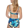 thumbnail image 4 of Calvin Klein BLUE MULTI Liquid Underwire Bra Swim Top, US X-Small, 4 of 4