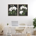 thumbnail image 2 of Stupell Industries Cottage White On Black Blooms Brown 2pc Floating Frame Art Set, 17 x 21 each, by Lucille Price, 2 of 7