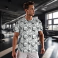 thumbnail image 3 of Wukai African Animals Print Men's Short-Sleeved Mesh T-Shirt,Quick-Dry Short Sleeve Workout T-Shirt-6X-Large, 3 of 8