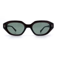 thumbnail image 5 of Retro Vintage Style Hipster Beveled Plastic Geometric Cat Eye Sunglasses Brown - Green, 5 of 8
