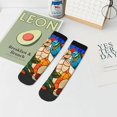 thumbnail image 5 of Salouo Stained Glass Cat Art Pattern Unisex Middle Tube Socks,Middle-Finger Knee High Socks Over The Calf Tube Stocking Crew Stockings for Women and Men Tube Socks, 5 of 8