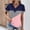 Pink A1, variant on YHAJDS Womens Summer Tops Short Sleeve V Neck Casual Blouse Trendy Summer Top Daily Shirt