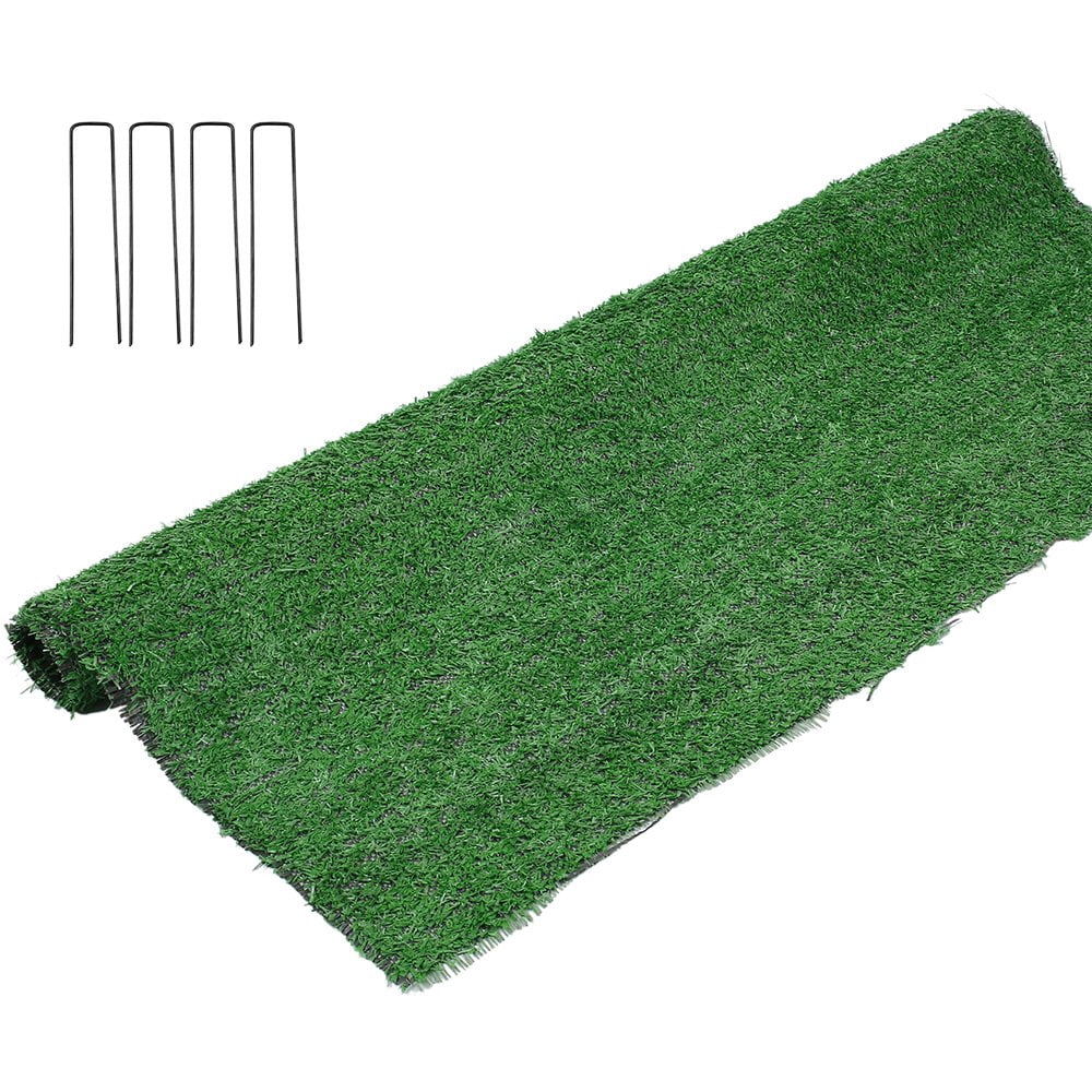 PENGXIANG Artificial Grass Carpet High Density Fake Grass Mat 1cm Grass Height Artificial Grass Carpet Natural False Grass Rug Roll Lawn Realistic Garden Synthetic Turf for Outdoor Garden