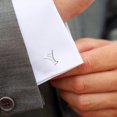 thumbnail image 3 of Gemelos con letras del alfabeto para hombre, gemelos, gemelos para hombre, gemelos para hombre para bodas y negocios, 3 of 5