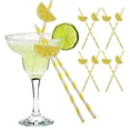 thumbnail image 1 of 30 pajitas de papel con forma de limón de Hawái para fiestas, suministros para beber, 1 of 8