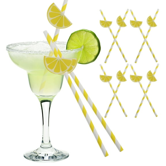Toddmomy Yellow Paper Drinking Straws for Parties and Events 30pcs Nice for Decoration and DIY Projects