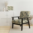 thumbnail image 2 of Designart "Leaves In Tranquil Arrangement III" Green Leaves Pattern Upholstered Accent Chair - Bohemian & Eclectic Arm Chair For Bedroom, 2 of 5