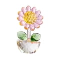 thumbnail image 3 of Figura de girasol, ramo de cristal, centro de mesa de flores, adorno de girasol pequeño rosa, 3 of 9