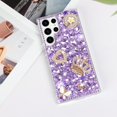 thumbnail image 4 of for Galaxy S24 Ultra Bling Case Women Girls Luxury 3D Glitter Diamond Sparkle Crystal Rhinestone Phone Case Cute 3D Heart Crown Flower and Butterfly Gemstone Case for Galaxy S24 Ultra, Purple, 4 of 14