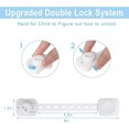 thumbnail image 4 of Baby Safety Lock(Improved), Set of 6 Child/Baby Cupboard Locking Latches, for Drawer, Fridge(White, No Tool Required), 4 of 4