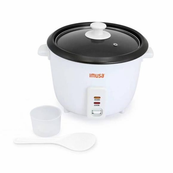 IMUSA USA GAU-00013 Cuiseur à Riz Électrique Antiadhésif 8 Tasses (Non Cuit) 16 Tasses (Cuit), Blanc