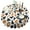 White And Orange, variant on Leopard Pattern Purple Round Tablecloth 60"x60",Wrinkle Wipeable Table Cloth for Kitchen Dining Room Picnic Patio Party