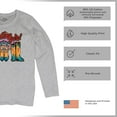 thumbnail image 6 of Dazzling Girl Women's Long Sleeve T-shirt Blessed and Lucky Cowgirl Cute South Vintage Retro American Heritage Tradition, 6 of 7