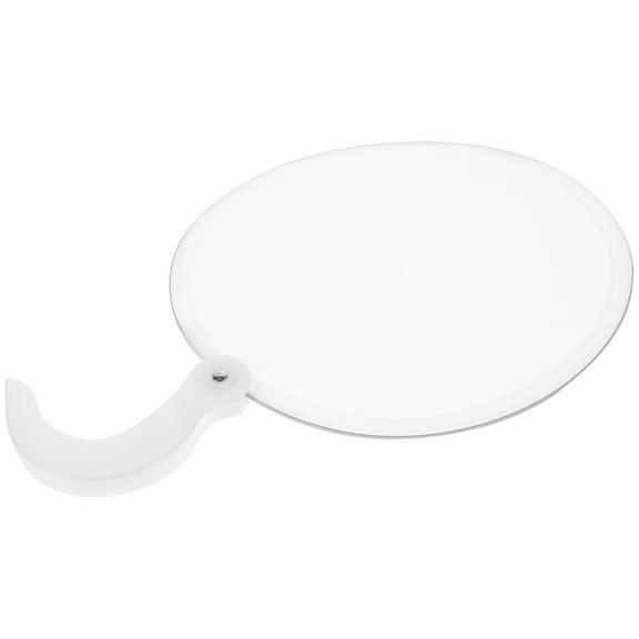 Folding Fan Hand Circular Cooling Fans Foldable Wedding Decor Simple Summer Plastic White