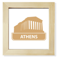 thumbnail image 1 of Athènes Grèce Jaune Point de Repère Modèle Carré Cadre Photo Mur Affichage de Table, 1 of 3
