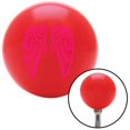 thumbnail image 1 of American Shifter  Pink Wings Conjoined in Lure Red Shift Knob with M16 x 1.5 Insert Shifter Auto Brody, 1 of 1