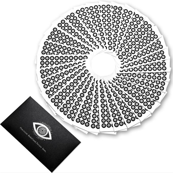 Rosjoy 1600 puntos de 6 mm, marcadores de escaneo 3D para escáner 3D, puntos de seguimiento y posicionamiento de alta precisión para escaneo 3D (32 hojas)