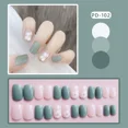 thumbnail image 1 of WJSDDXD 24Pcs Artificial Nail Art Fake Nails Full Coverage Removable Nail Design Blue Heart Ballet Short  Press on Nails AcrylicTips LZ, 1 of 1